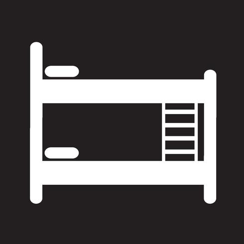 Säng ikon symbol tecken vektor