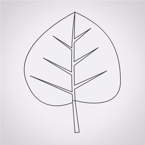 Leaf Icon Symbol Zeichen vektor