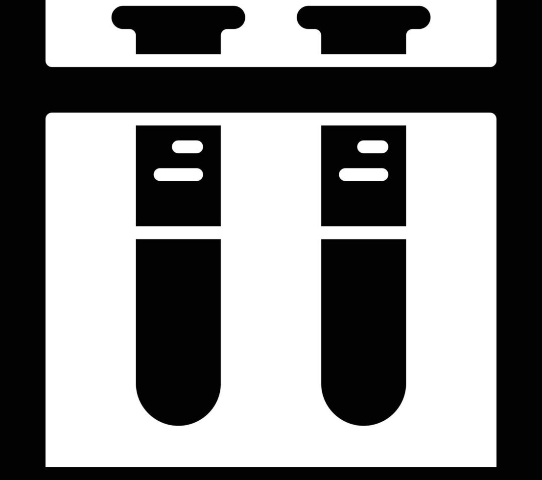 Glyphen-Symbol für Reagenzglasständer vektor