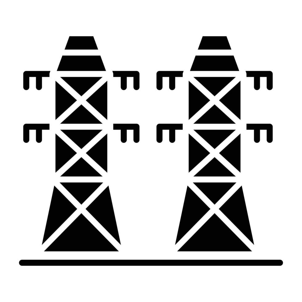 Glyphensymbol für elektrische Energie vektor