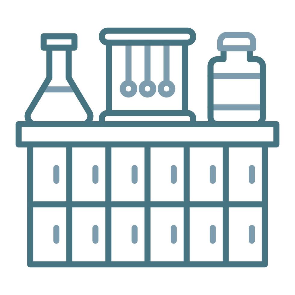 Zweifarbiges Symbol für die Linie des medizinischen Labors vektor
