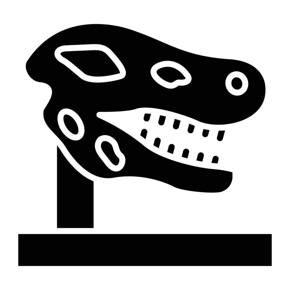 Dinosaurier-Fossil-Glyphe-Symbol vektor