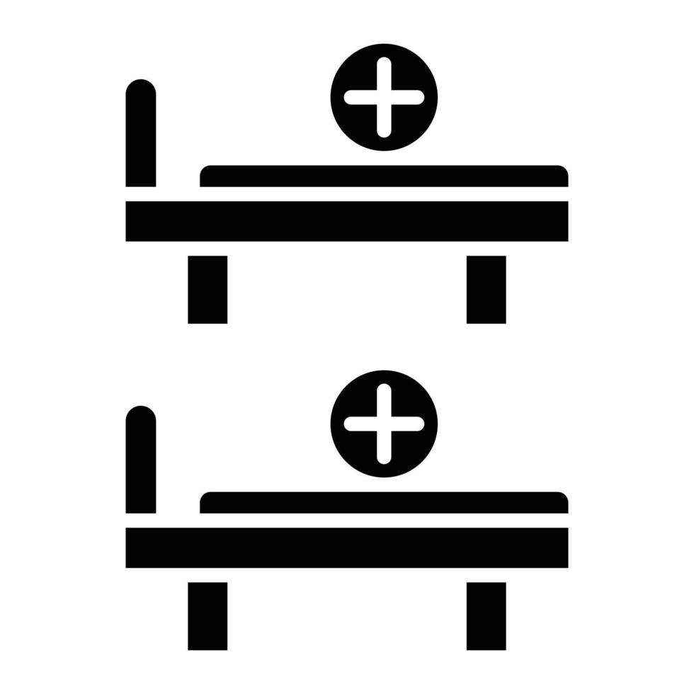 Glyphensymbol für die Hotelkapazität vektor