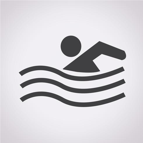 Schwimmen Symbol Symbol Zeichen vektor