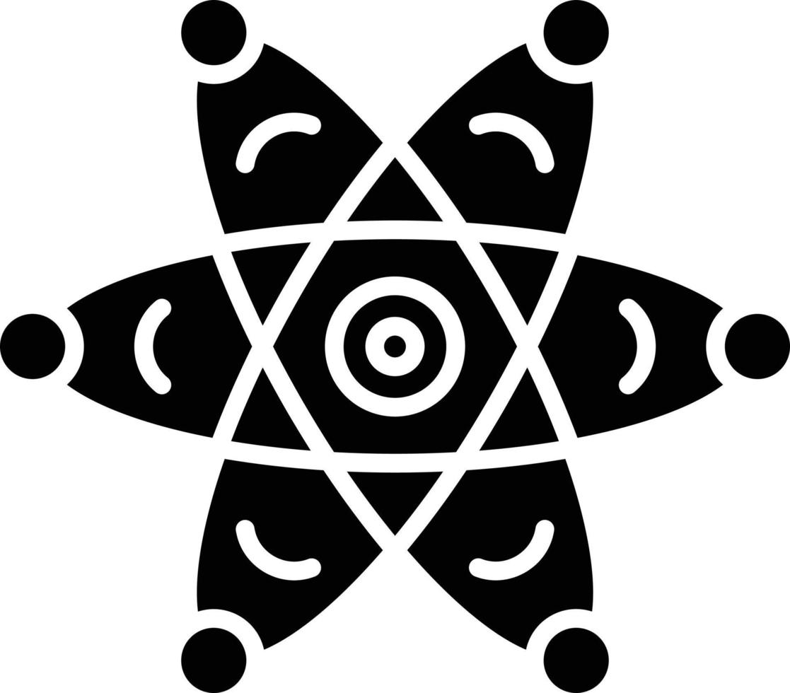 Atom-Glyphe-Symbol vektor