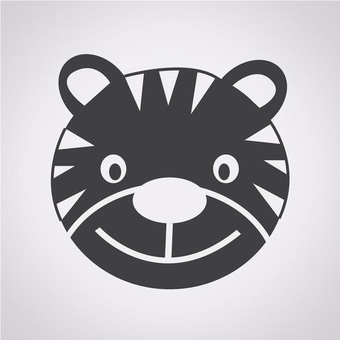 Tiger ikon symbol tecken vektor