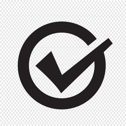 Tick ikon symbol tecken vektor