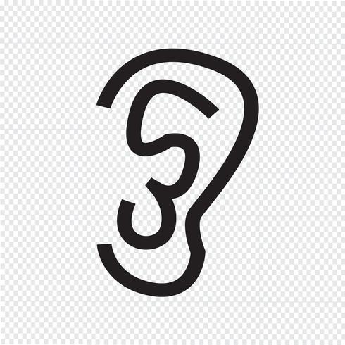 Ohr Symbol Symbol Zeichen vektor
