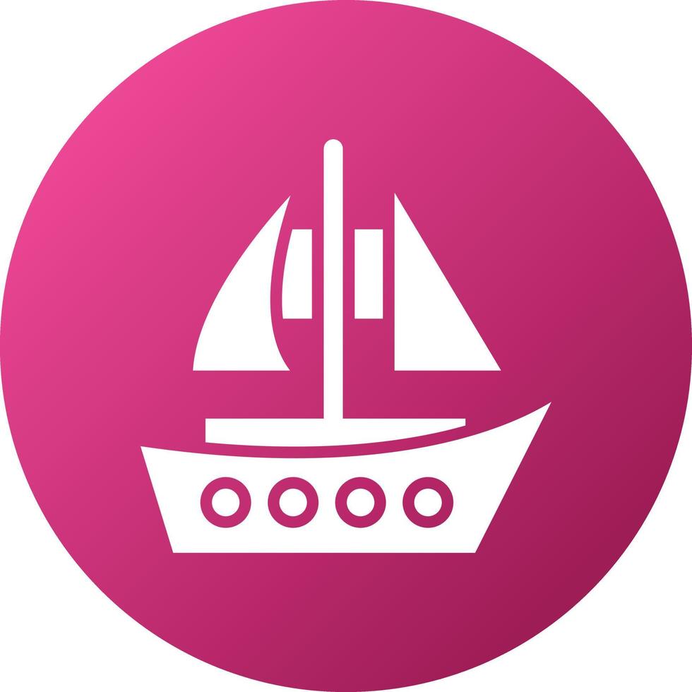 Segelboot-Icon-Stil vektor