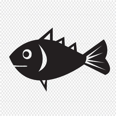 Fisk ikon symbol tecken vektor