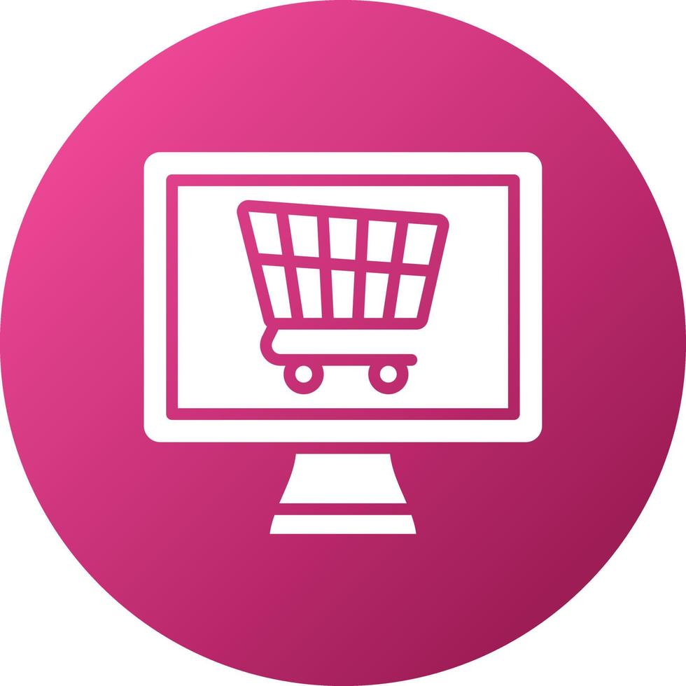 Symbolstil für Online-Shopping vektor