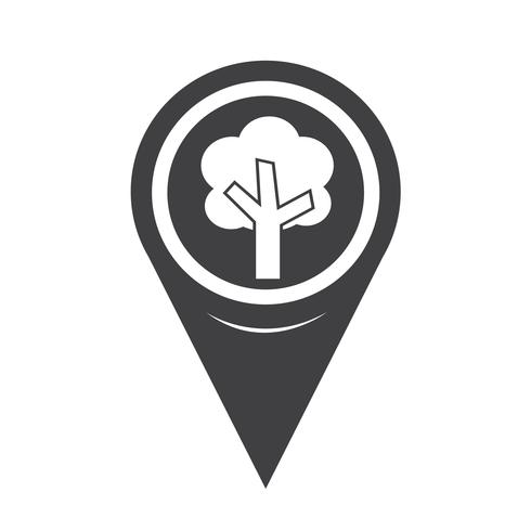 Map Pointer Tree-Symbol vektor