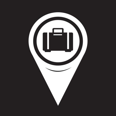 Map Pointer Bagage Icon vektor