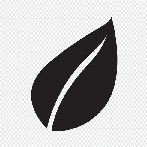 Leaf Icon Symbol Zeichen vektor