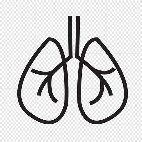 Lungen Symbol Symbol Zeichen vektor