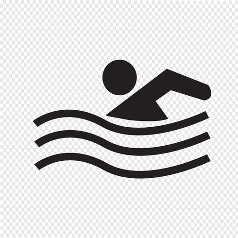 Schwimmen Symbol Symbol Zeichen vektor