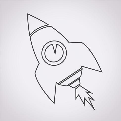 Rakete Symbol Symbol Zeichen vektor