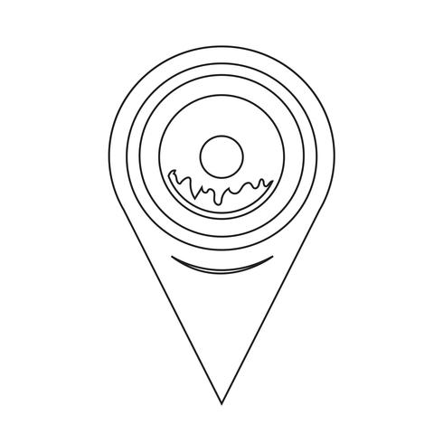 karta pekare munk ikon vektor