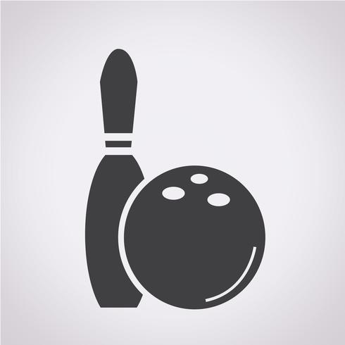 Bowling Symbol Symbol Zeichen vektor