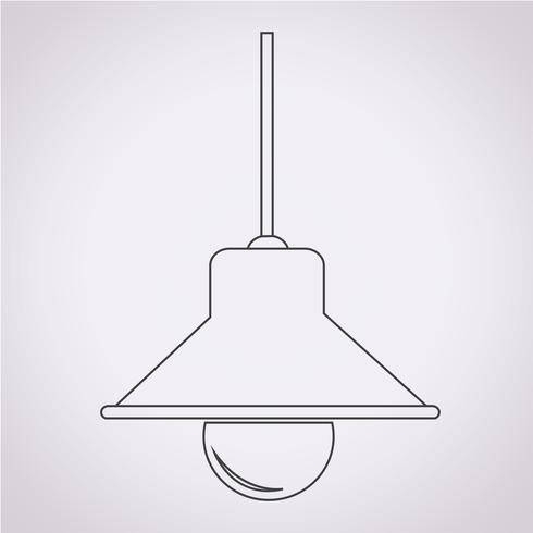 Lampe Symbol Symbol Zeichen vektor