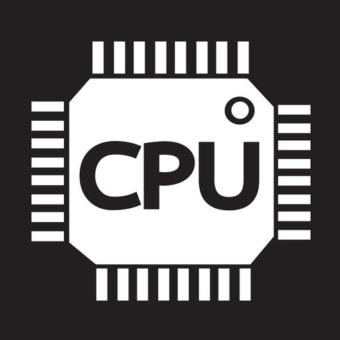 CPU-Symbol Symbol Zeichen vektor