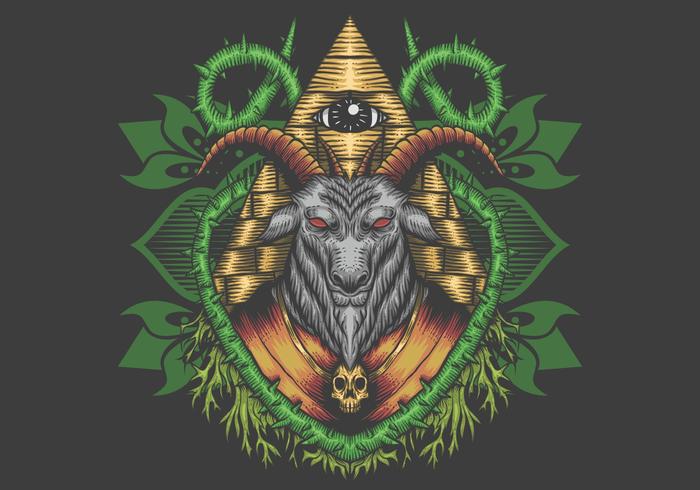 Baphomet-Vektor-Illustration vektor