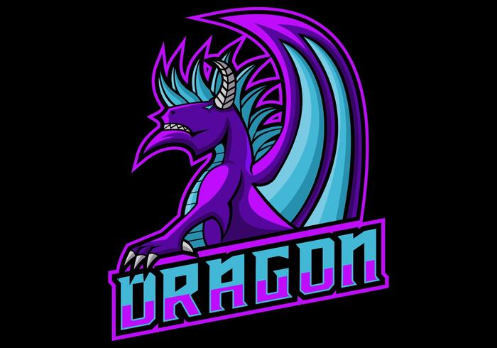 dragon gaming logo vektorillustration vektor
