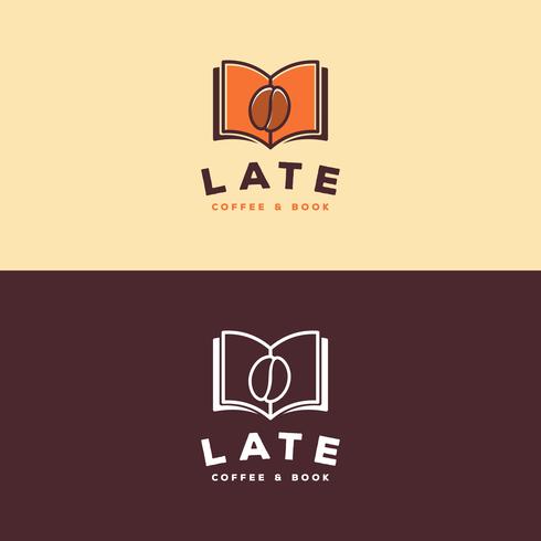 Kaffee-Buch-Logo vektor