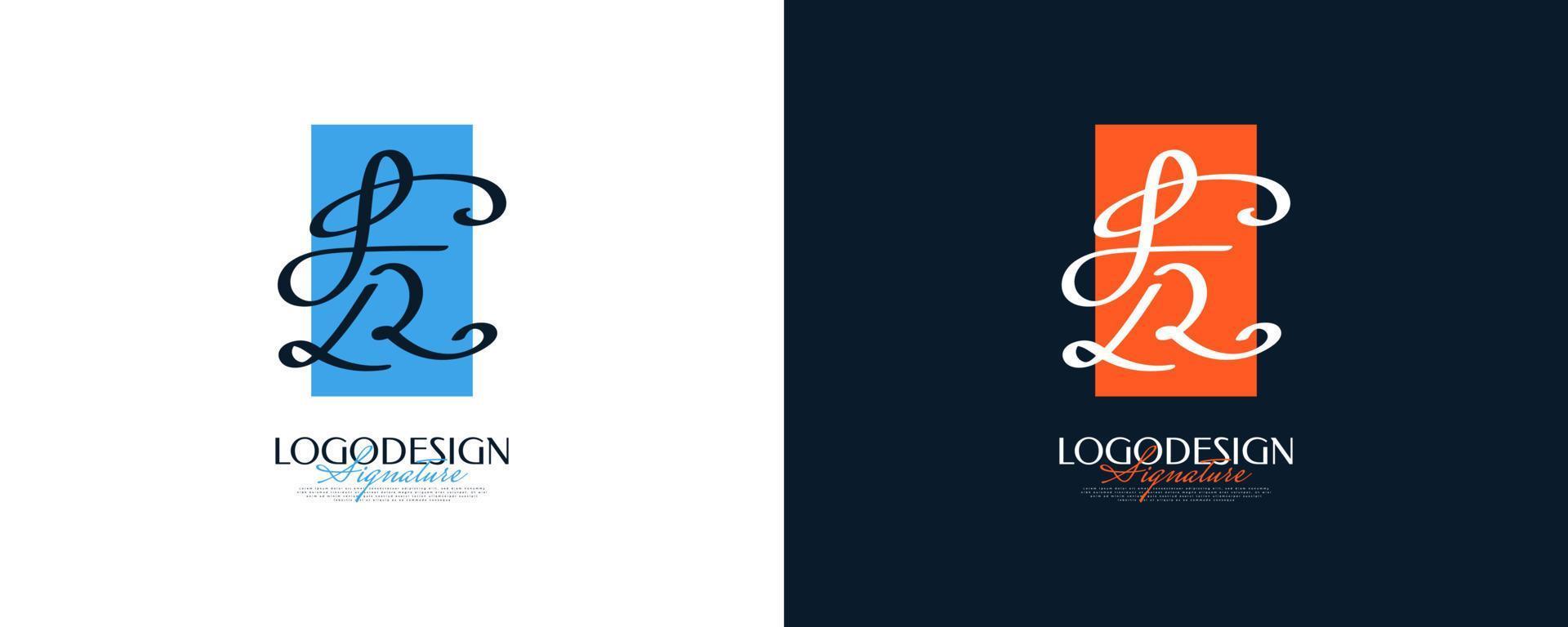 initial f och r logotyp design i elegant och minimalistisk handstil. fr signaturlogotyp eller symbol för bröllop, mode, smycken, boutique och affärsidentitet vektor