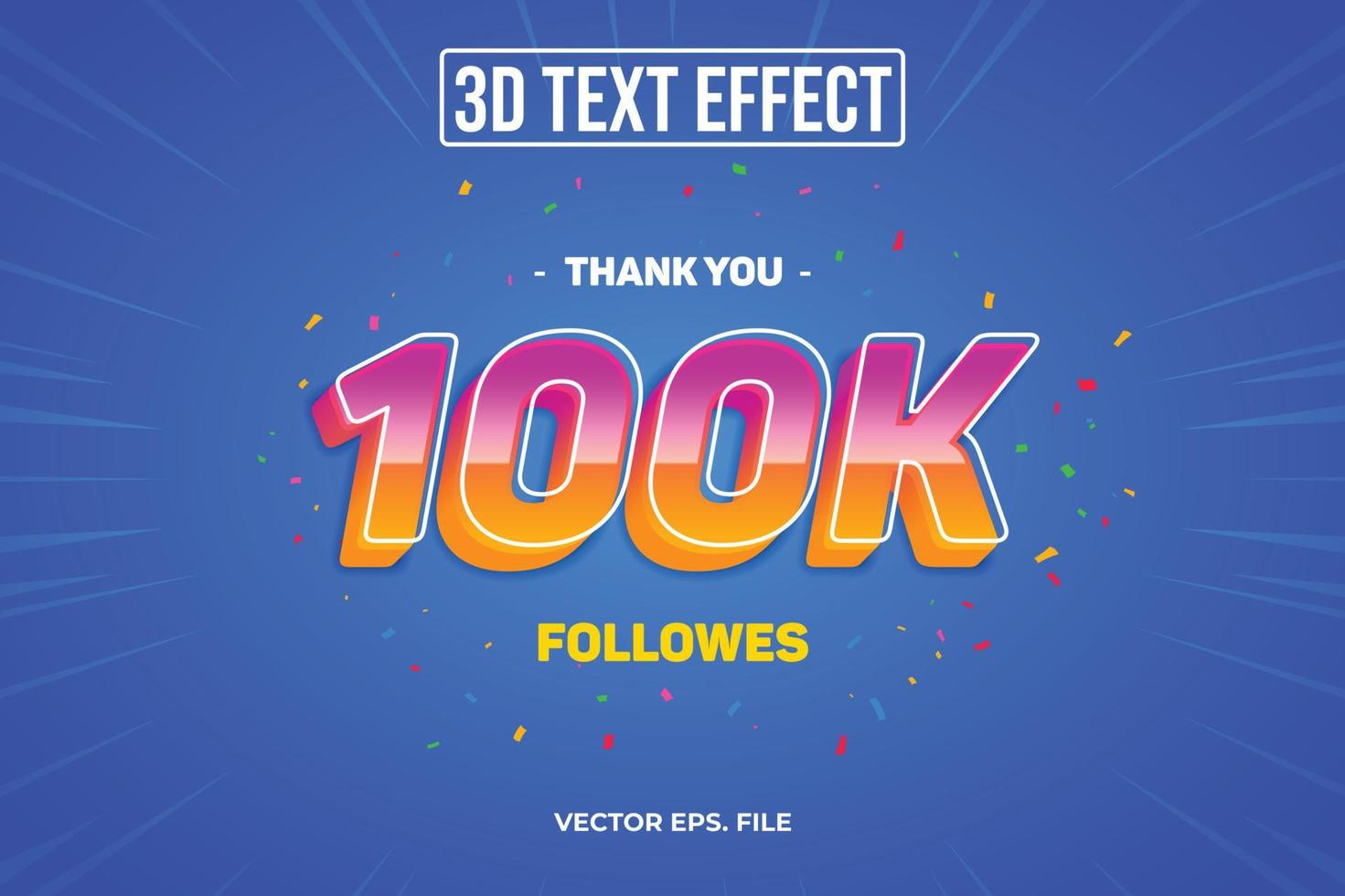 100.000 spezielle bearbeitbare 3D-Texteffekte vektor
