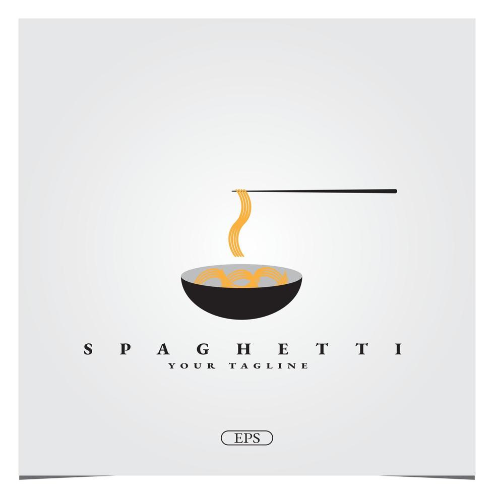 spagetti logotyp premium elegant mall abstrakt vektor eps 10