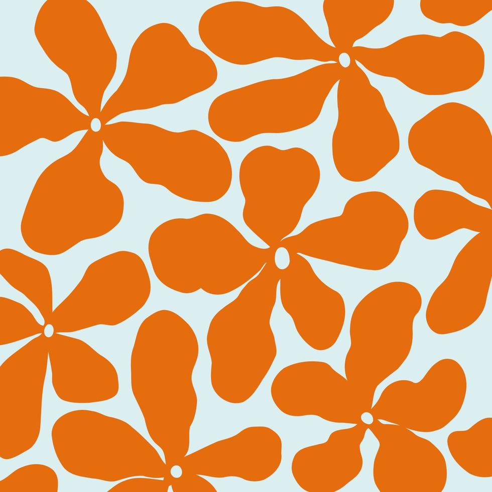 Mitte des Jahrhunderts orange minimalistische Flower Power vektor