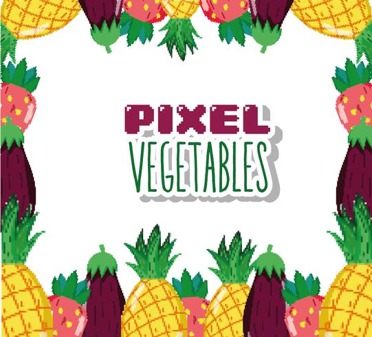 Pixel Gemüse Cartoons vektor