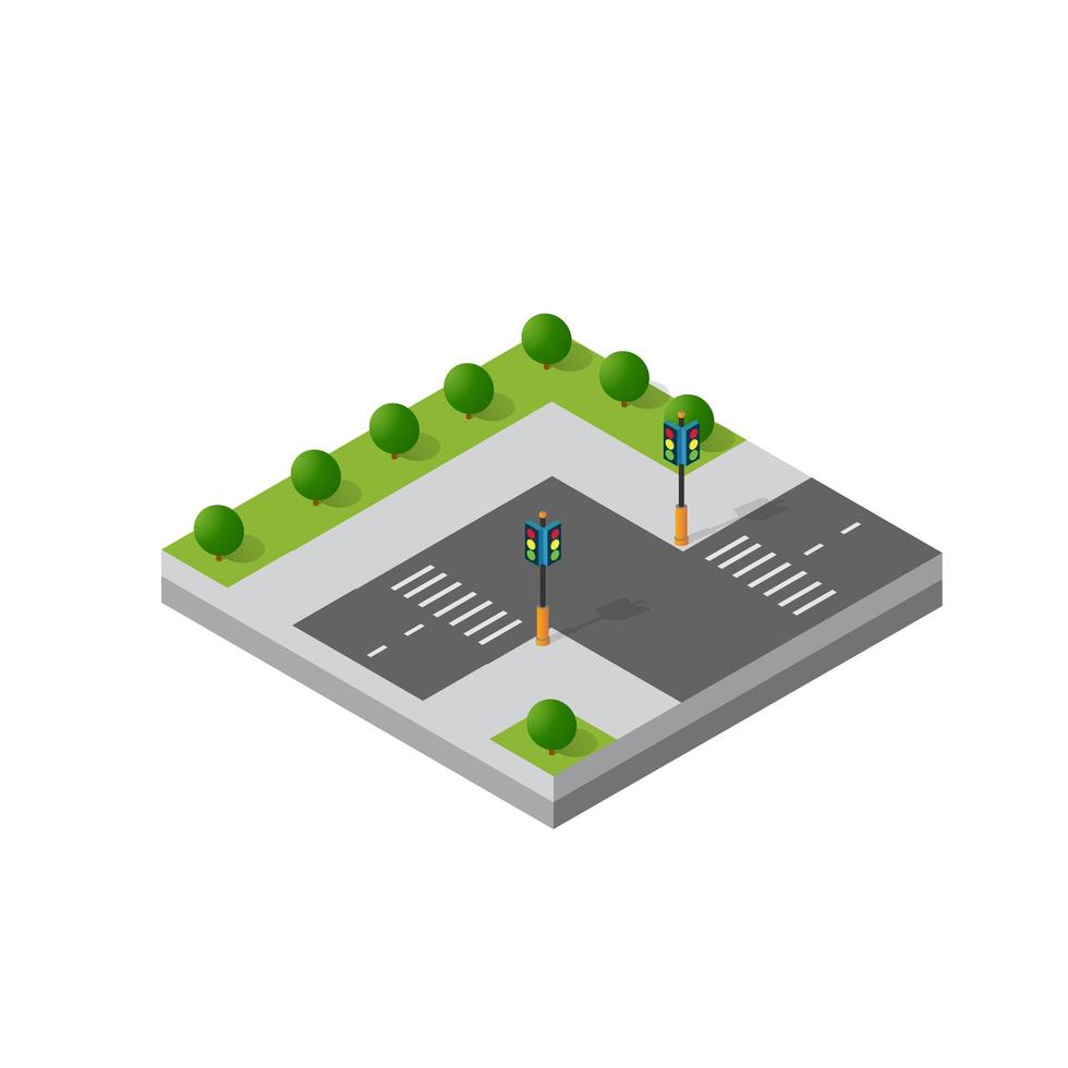 isometrischer 3d-modulbezirk vektor