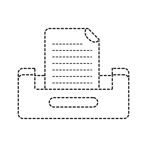 gepunktete Form Buciness Dokument Aktenschrank Design vektor