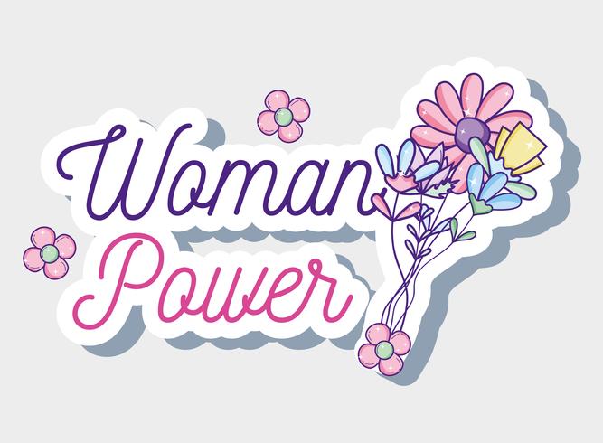 Kvinnan makt tecknad film vektor