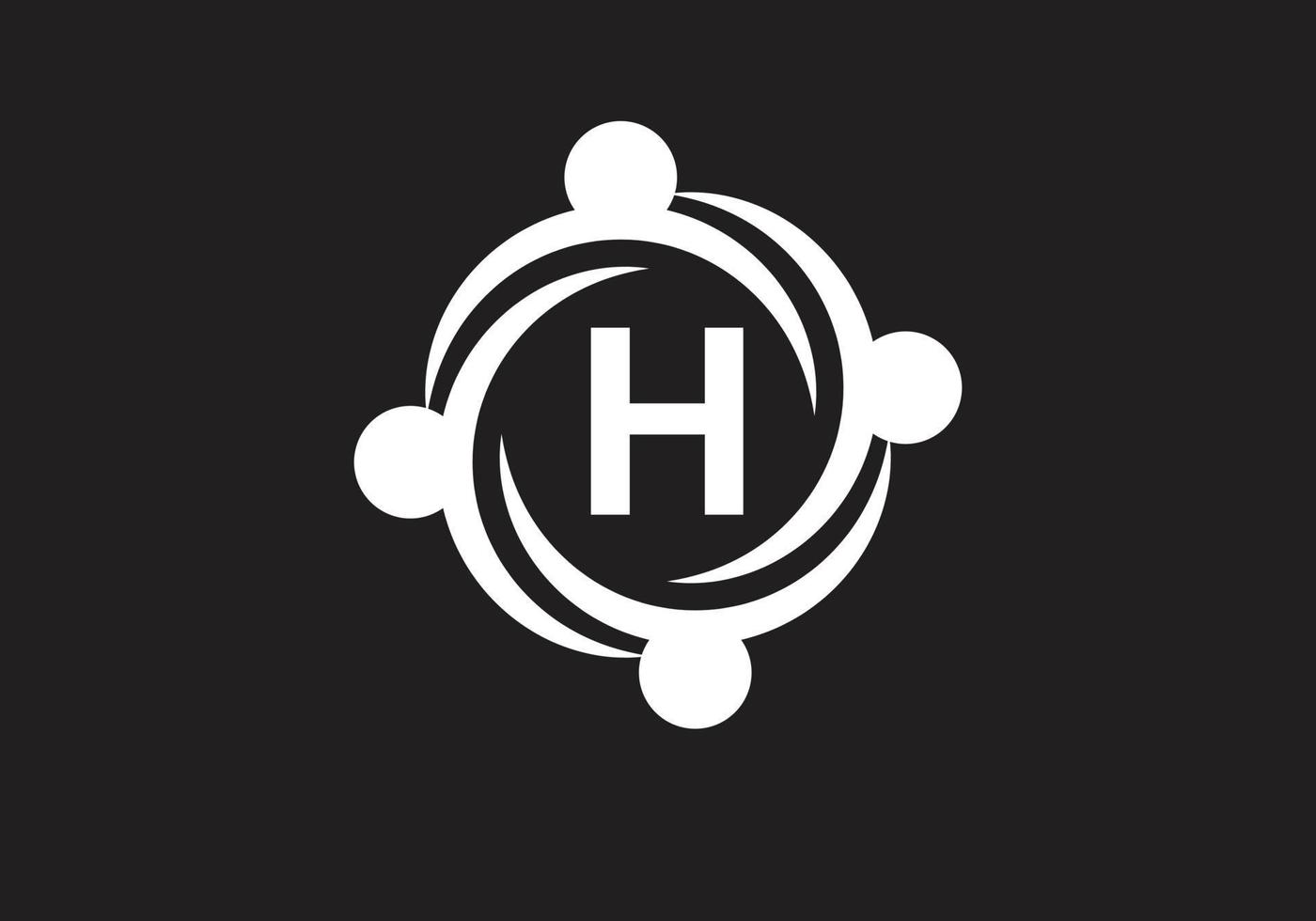 dies ist ein kreatives h-letter-logo vektor