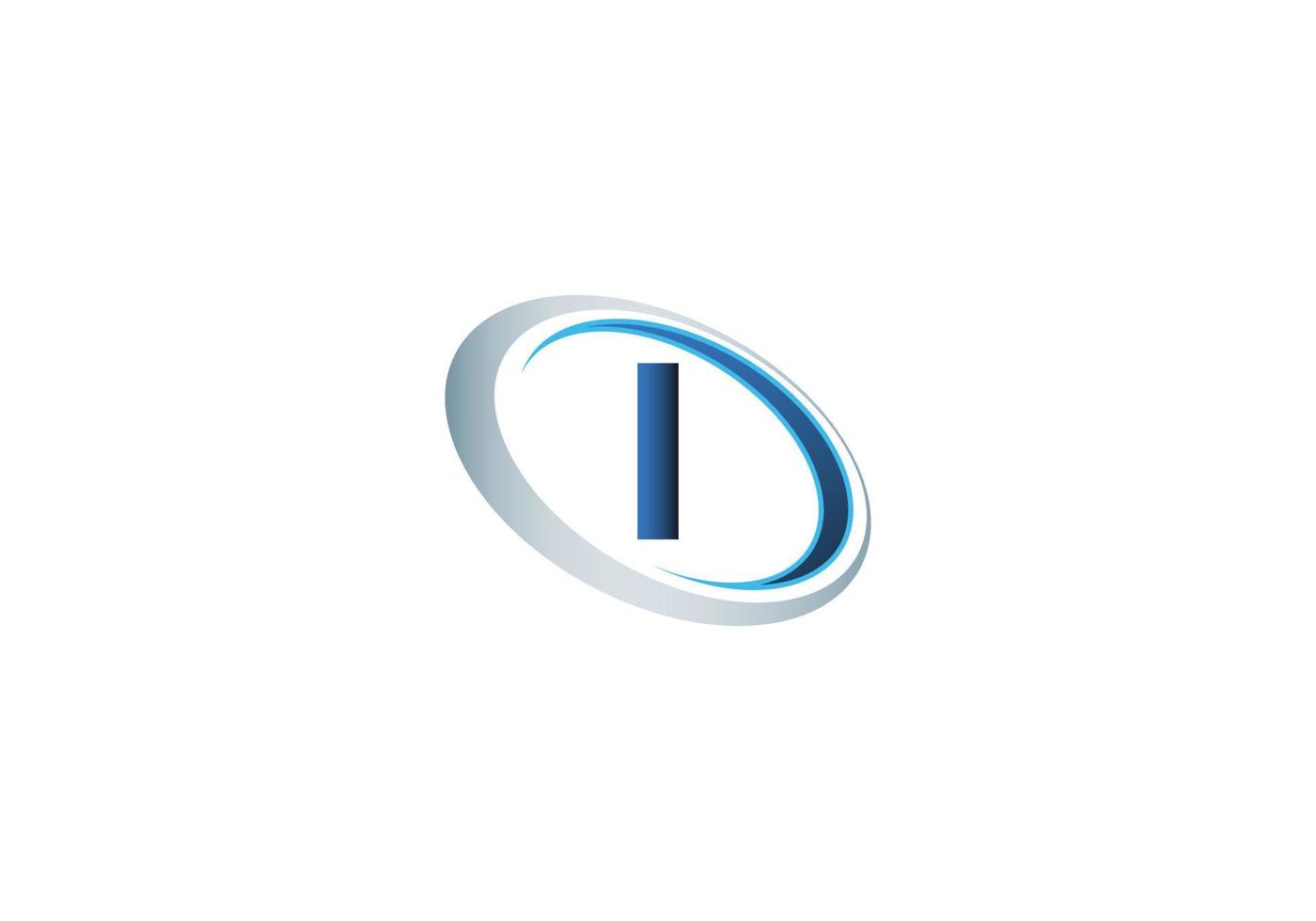 i-Logo-Brief-Design-Vektor-Bild vektor