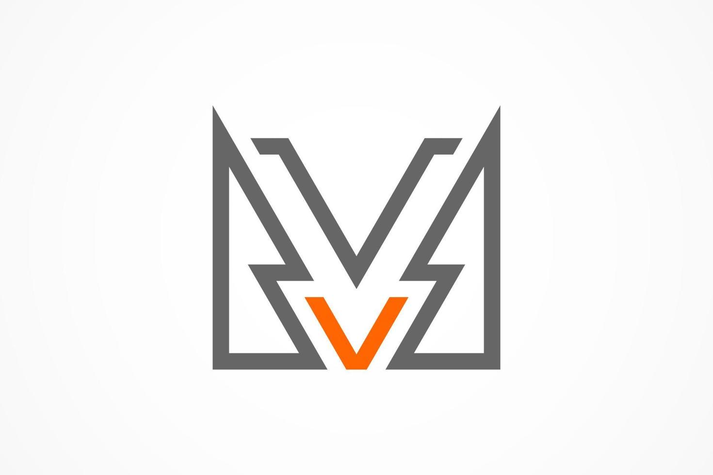 einfacher buchstabe m logo vektor
