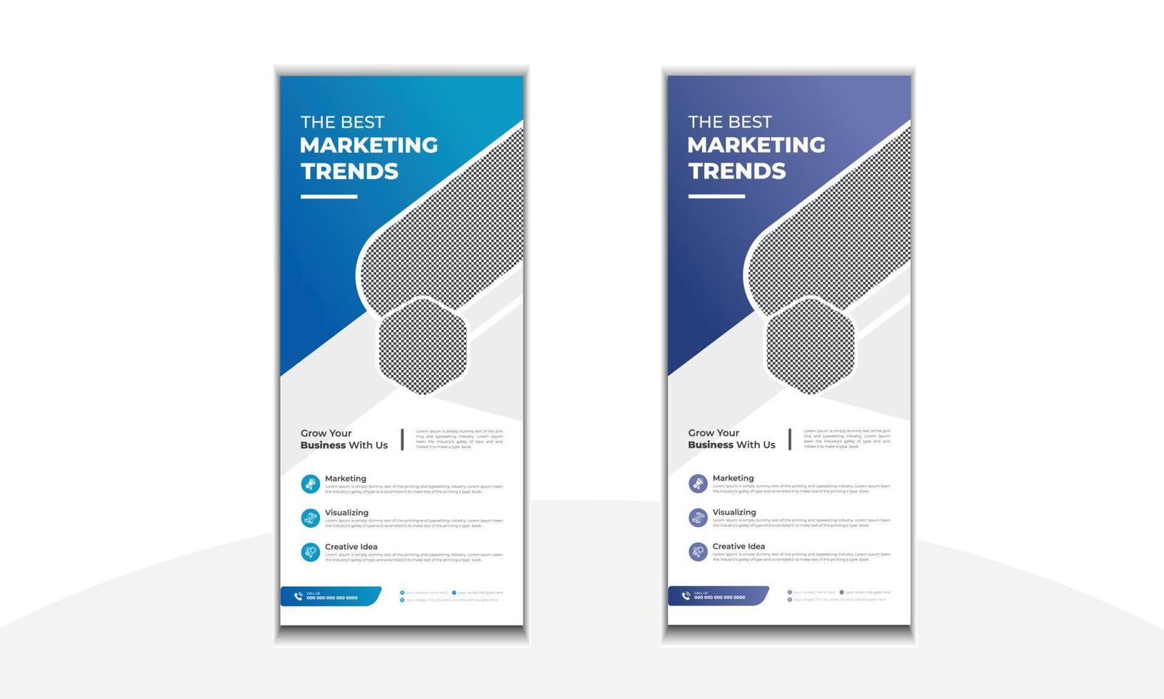 Business-Roll-Up-Banner-Stand-Template-Design, Corporate-Stand-Roll-Up-Banner-Layout vektor