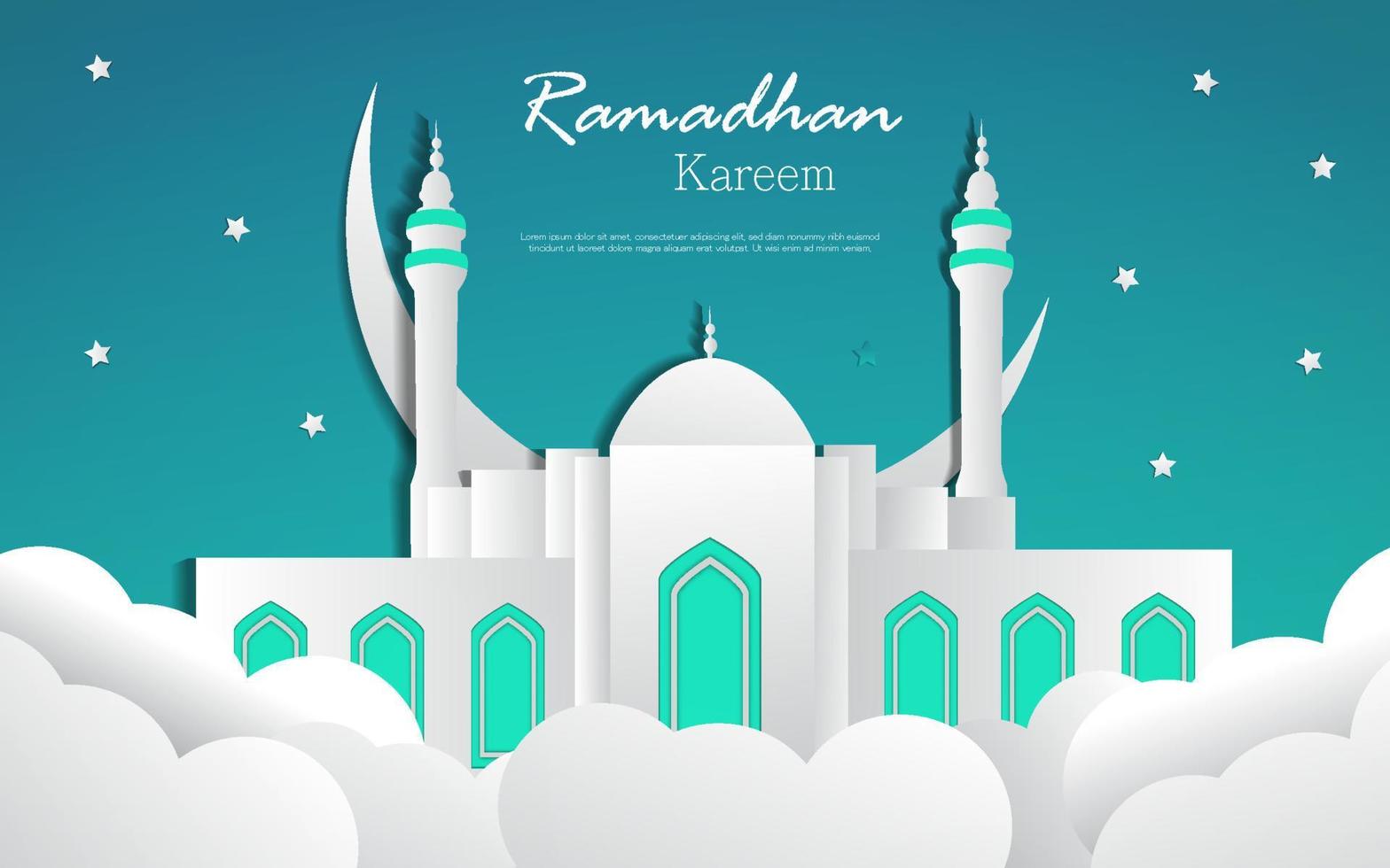 ramadhan kareem horizontale bannervorlage vektor