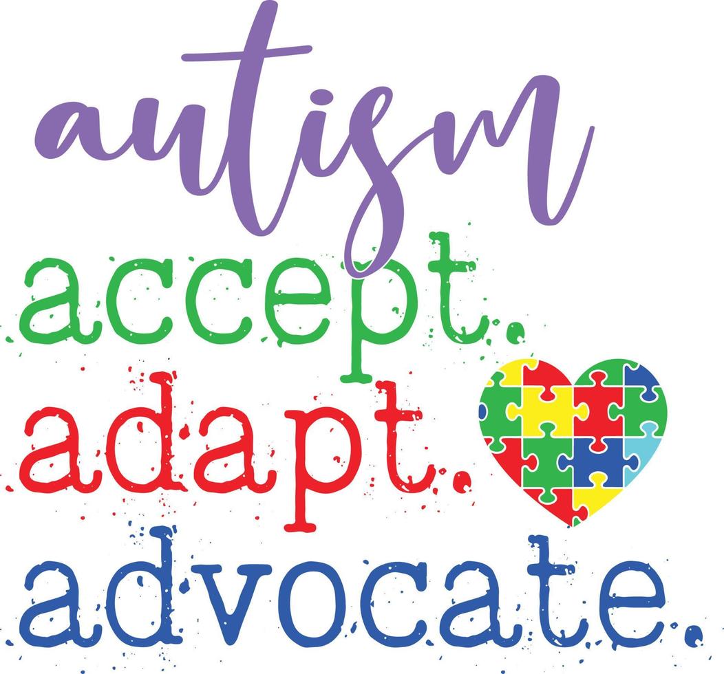Zitat zur Akzeptanz von Autismus vektor