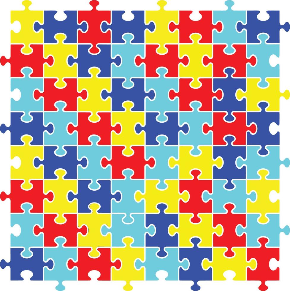 Autismus-Puzzle-Vektor vektor