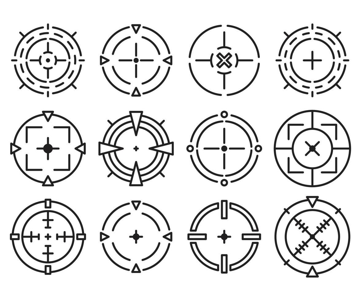 Fadenkreuz-Zielsymbole vektor