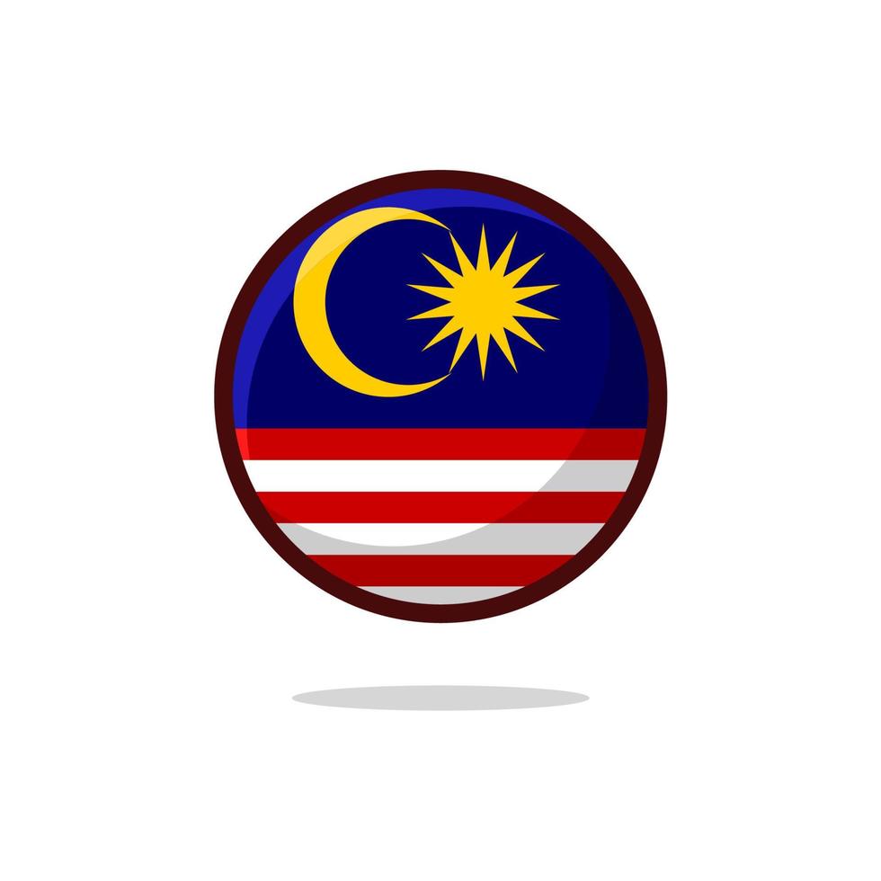 Malaysia flaggikon vektor