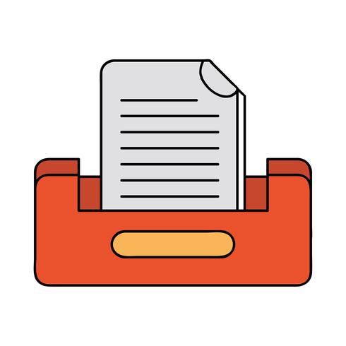 buciness dokument fil skåp design vektor