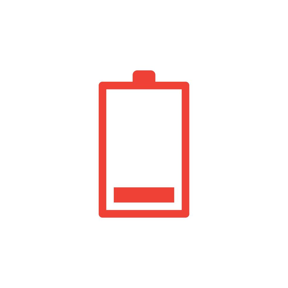 Icon-Design für schwache Batterie vektor