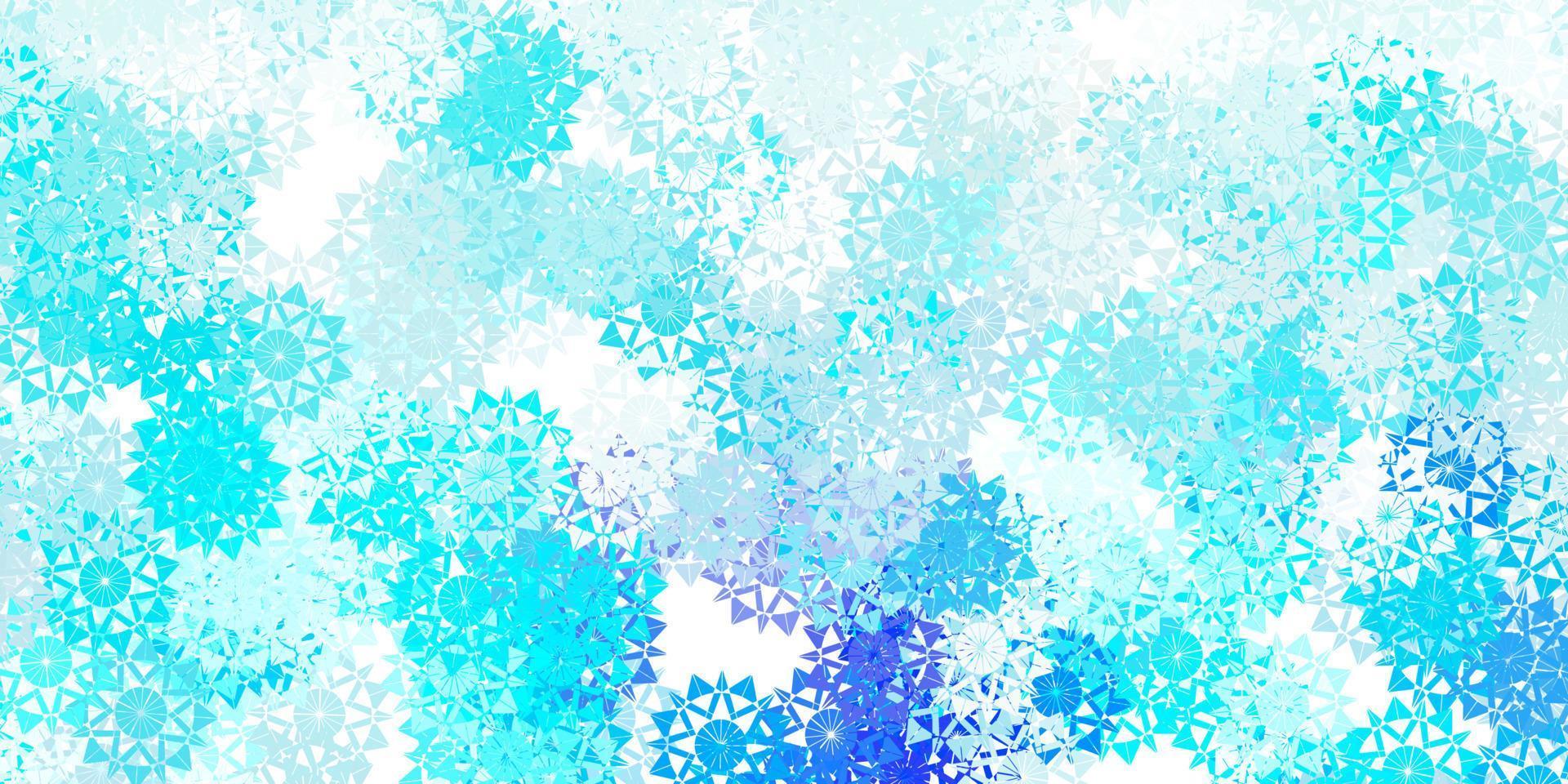 hellblaue Vektorschablone mit Eisschneeflocken. vektor