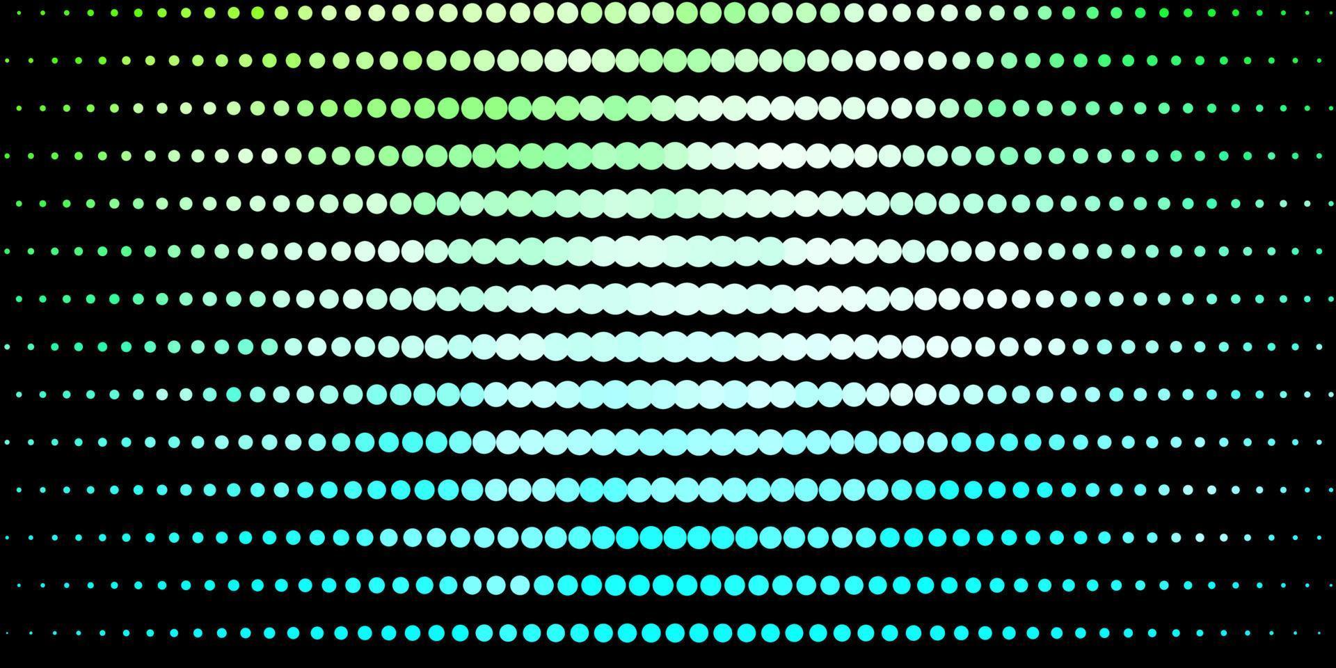 dunkelblaue, grüne Vektorschablone mit Kreisen. vektor