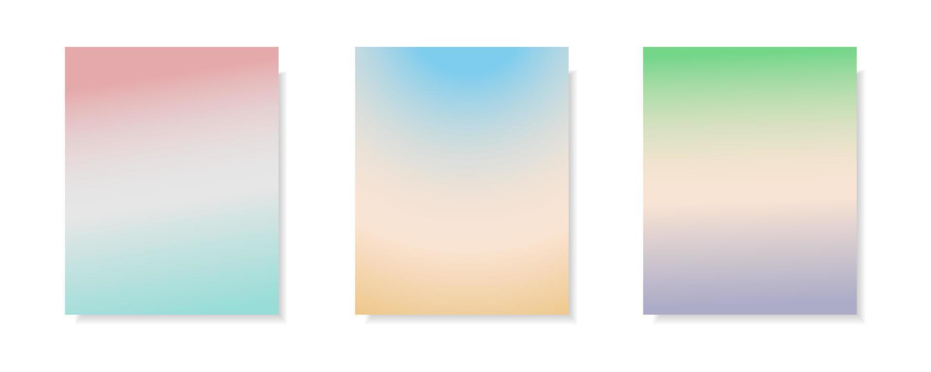 samling av abstrakt multicolor gradient vektor täcka bakgrunder. för företagsbroschyrbakgrunder, kort, tapeter, affischer och grafiska mönster. illustration mall